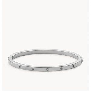 Fossil Sadie Shine Bright Stainless Steel Bangle Bracelet NWOT